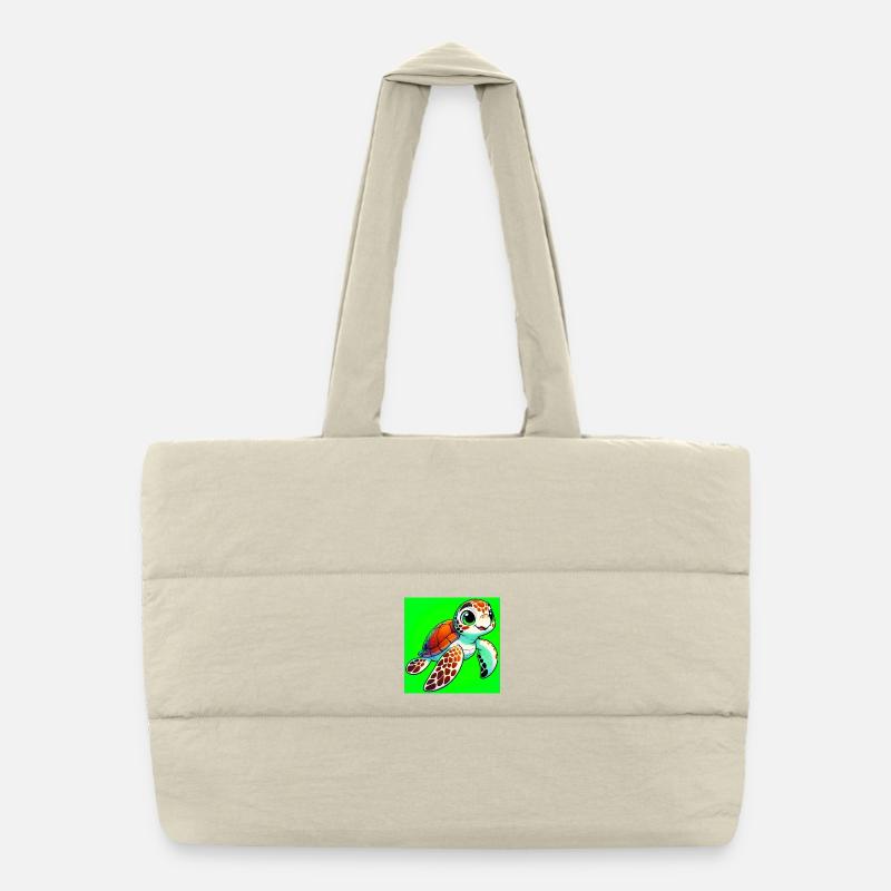 tortue Sac shopping matelassé