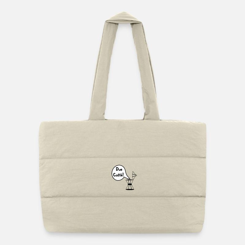Due Caffè - Espressi Espresso Puffer-Einkaufstasche