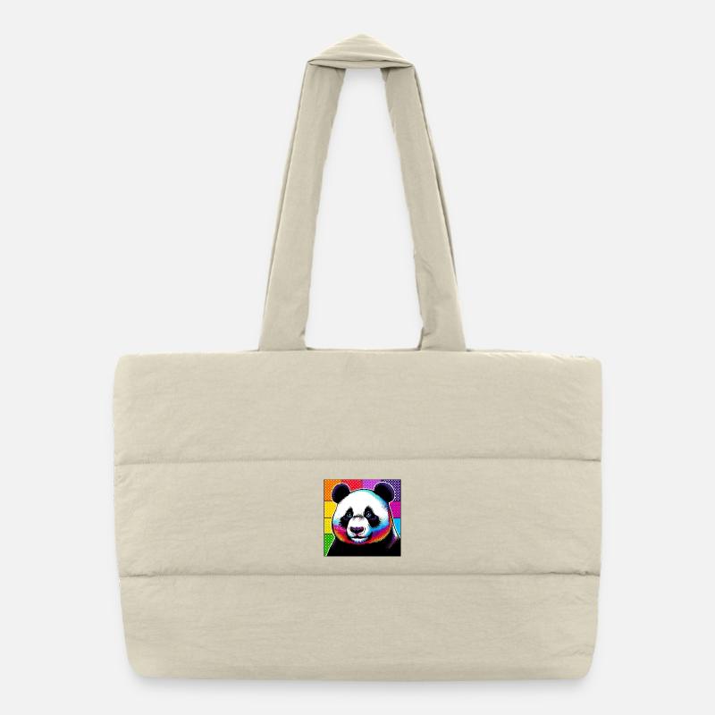 Panda Puffer-Einkaufstasche
