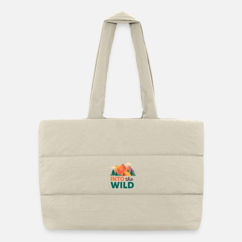 Mountains and forest wilderness Puffer Shopping Bag