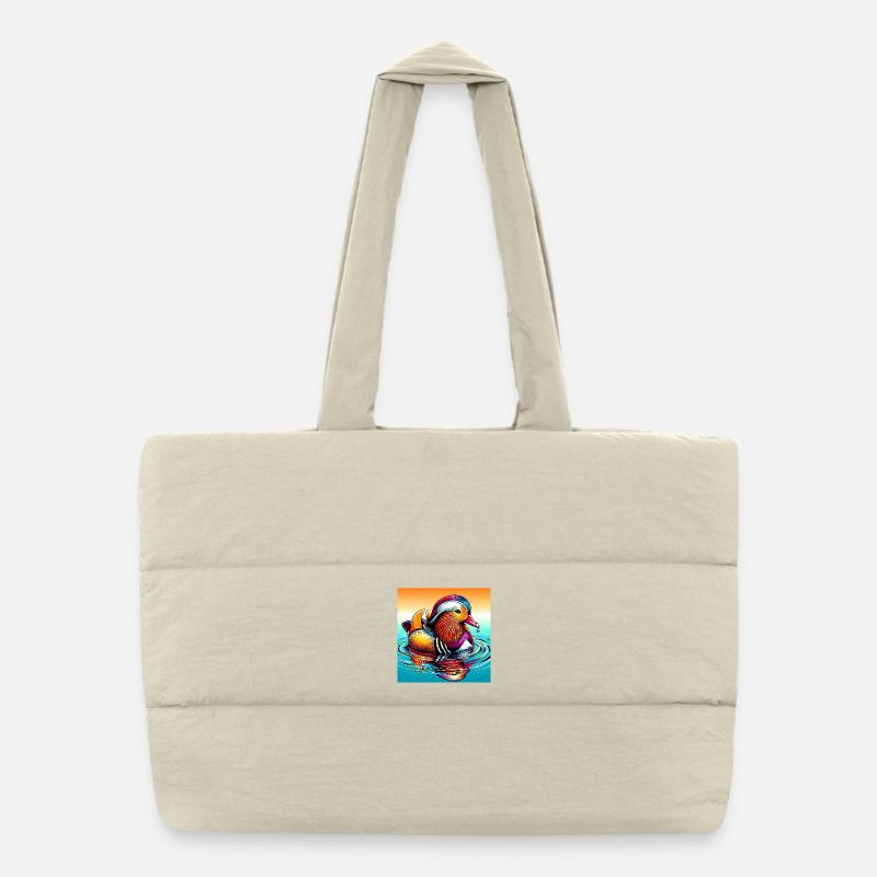 Mandarin duck Puffer Shopping Bag