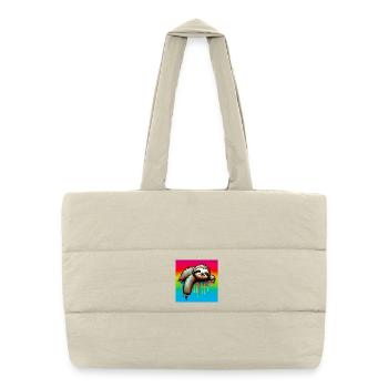 sloth - Puffer Shopping Bag - natural - Front