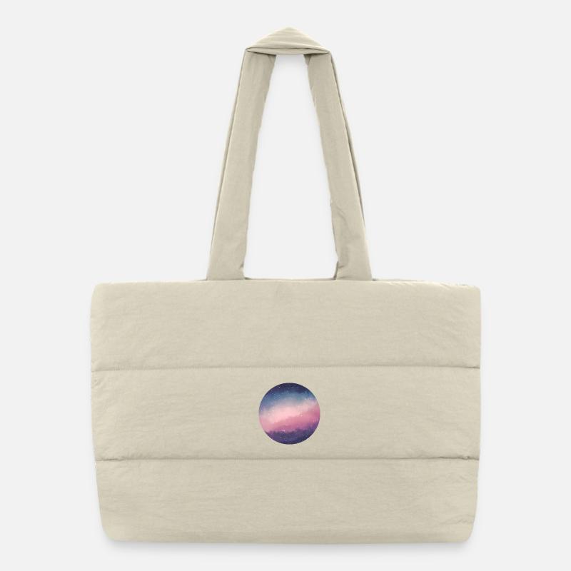 Galaxy Cloud Sky Print Puffer Shopping Bag