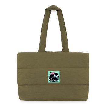Black Sheep - Puffer Shopping Bag - safari green - Front