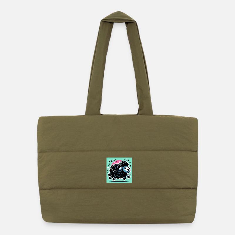 Black Sheep Puffer Shopping Bag
