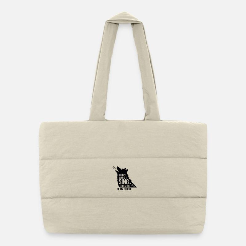 Je n'aboie pas, je chante la chanson de mon peuple Husky Sac shopping matelassé