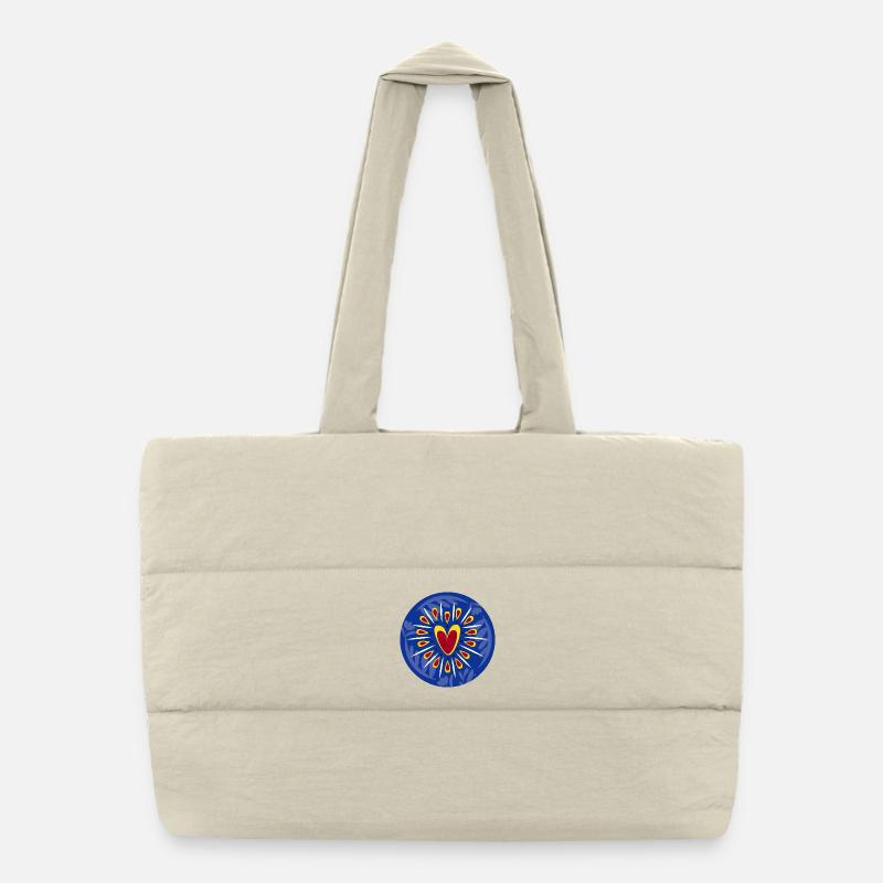 Cœur rayonnant Sac shopping matelassé