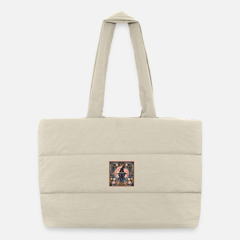 Chat  Sorcière  Sac shopping matelassé