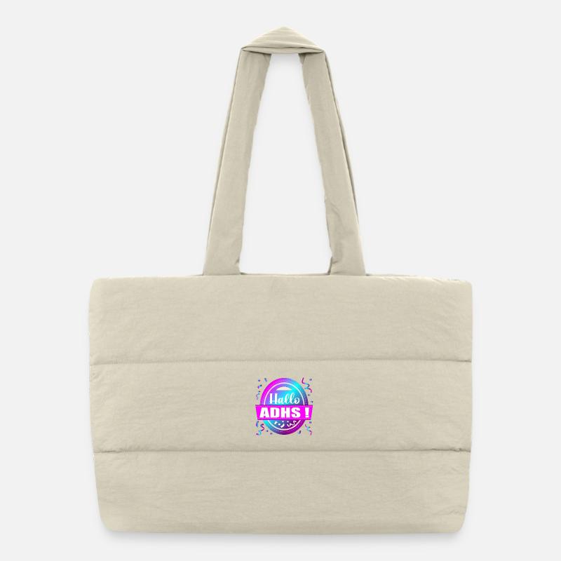 HELLO ADHD PARTY Puffer Shopping Bag