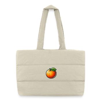 Stylized Orange Bright Zest - Puffer Shopping Bag - natural - Front