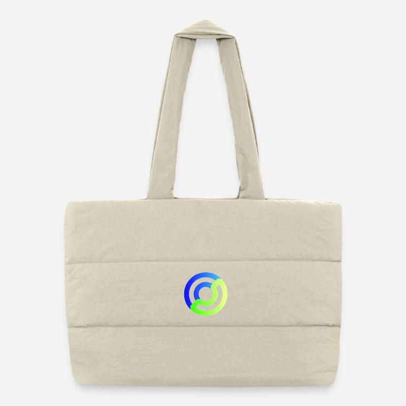Design abstrait futuriste en spirale Sac shopping matelassé