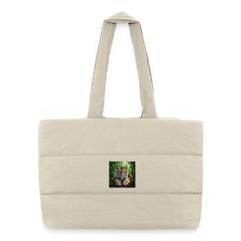 Jungle Tiger - Puffer Shopping Bag - natural - Front