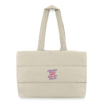 Romantic Design with Magic Effect - Puffer Shopping Bag - natural - Front