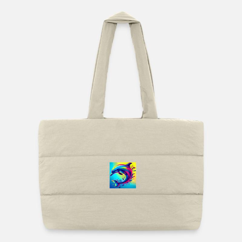 dolphin Puffer Shopping Bag