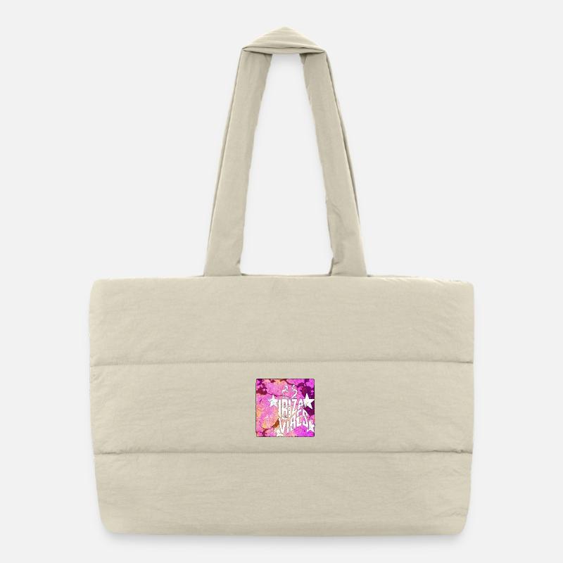 Ibiza Vibes Design Puffer Shopping Bag