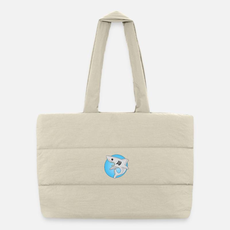 Requin manga Sac shopping matelassé