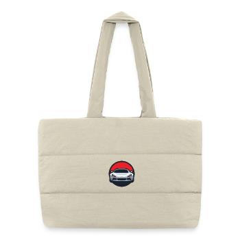 Motif de voiture de sport élégant - Sac shopping matelassé - blanc naturel - Devant