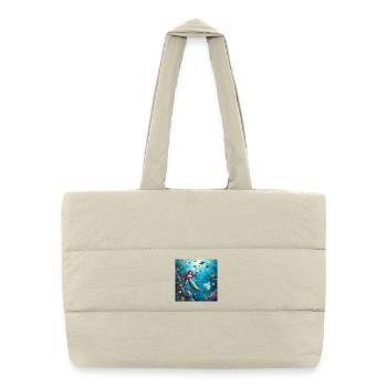 Underwater Mermaid Color Play - Puffer Shopping Bag - natural - Front