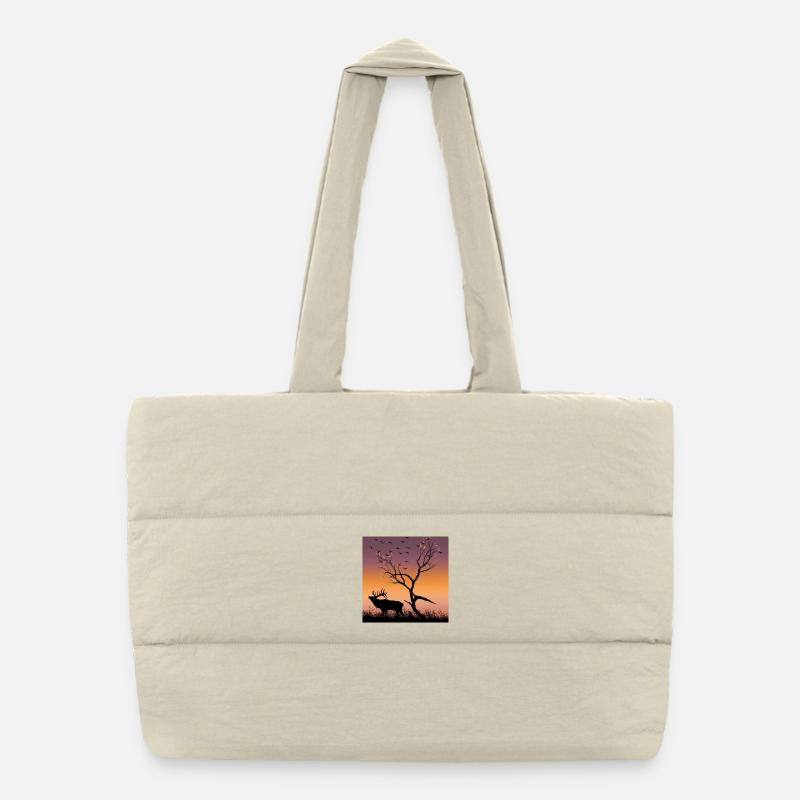 Sunset Nature Puffer Shopping Bag