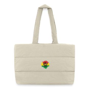 Zimbabwe Emblem Reggae Flag - Puffer Shopping Bag - natural - Front
