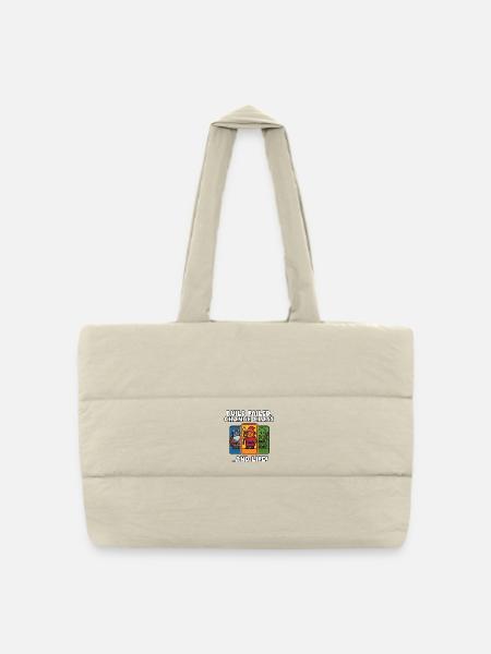 Build Failed, Change Class - Puffer Shopping Bag - natural