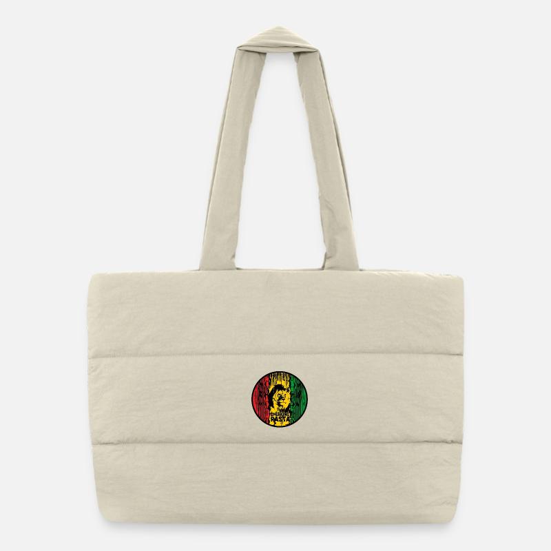 Löwe Rasta Farbkreis Puffer-Einkaufstasche
