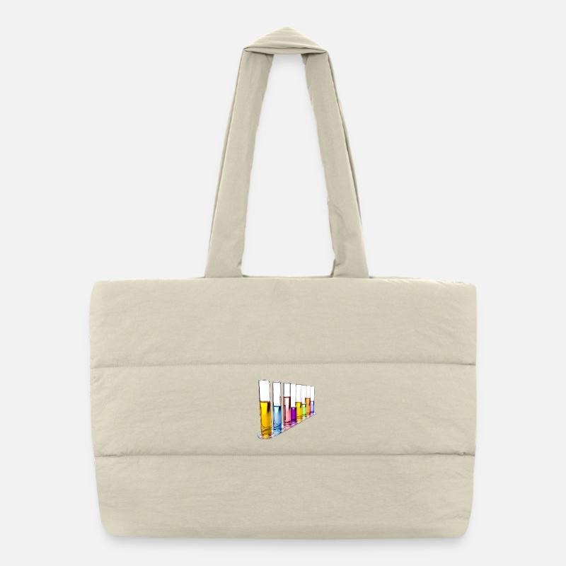 Modèle de tubes à essai arc-en-ciel Sac shopping matelassé