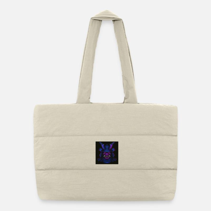 Masque de samouraï néon Sac shopping matelassé