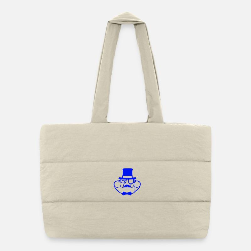 M. Grenouille Sir M. Rich Monocle Lunettes Chapeau haut de forme Sac shopping matelassé