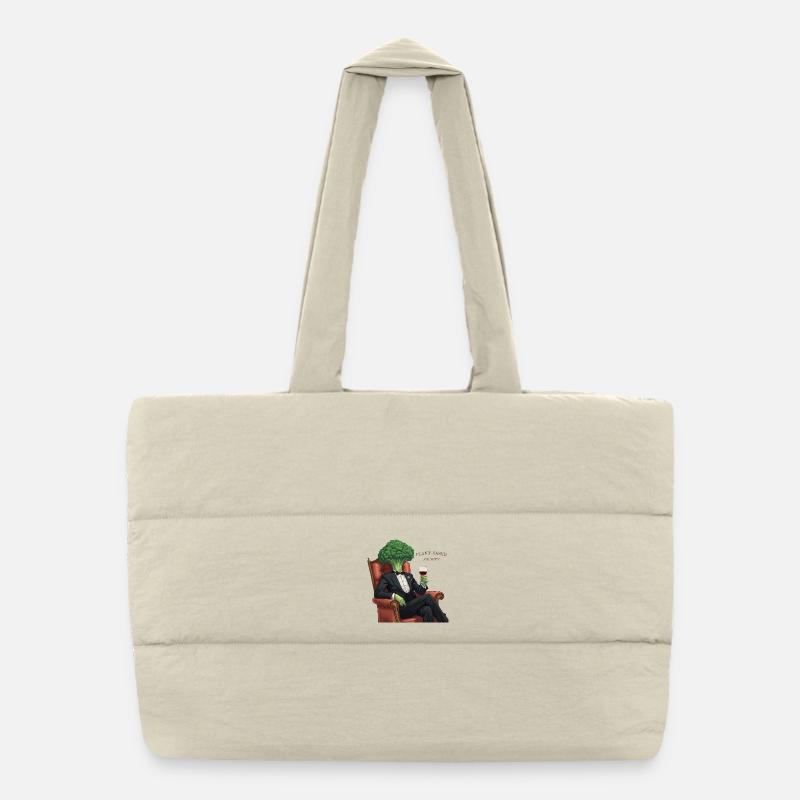 Plant Based Society – Brocoli élégant Sac shopping matelassé