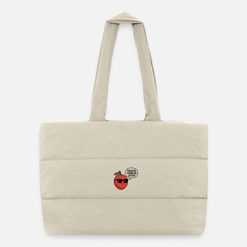 fresh as a lychee Puffer Shopping Bag