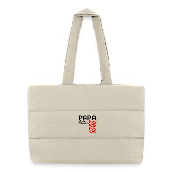 DAD 2026 BABY ANNOUNCE - Puffer Shopping Bag - natural - Front
