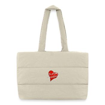 SUPER MAMIE - Sac shopping matelassé - blanc naturel - Devant