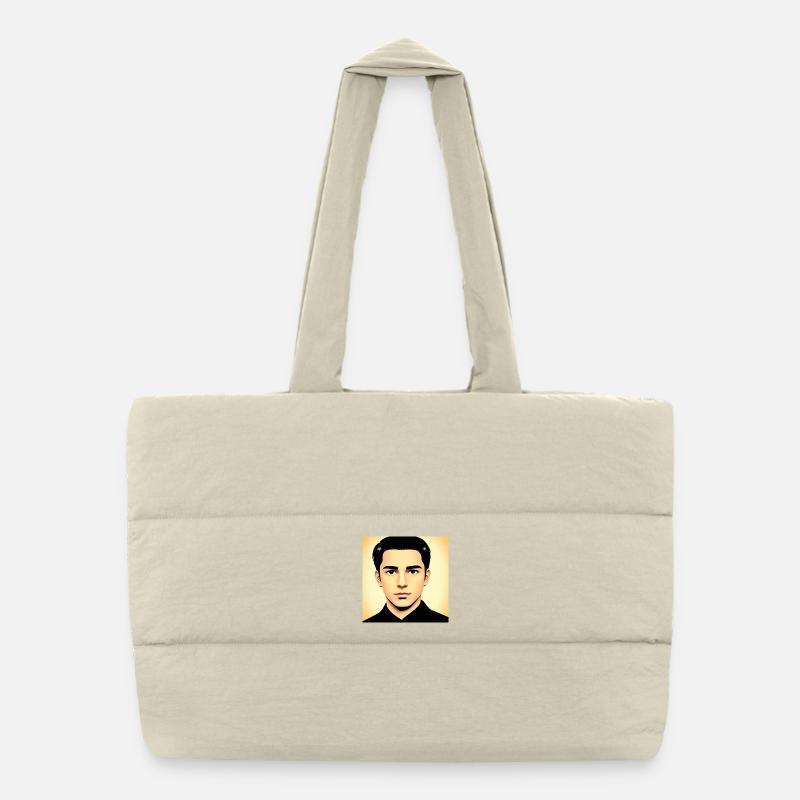 Modern Pop Art Vector Portrait Puffer Shopping Bag