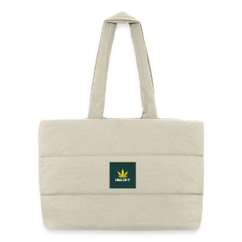 Fiche sur la légalisation du cannabis - Sac shopping matelassé - blanc naturel - Devant