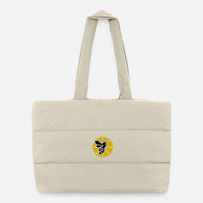 Graphique de l’abeille du soleil Sac shopping matelassé