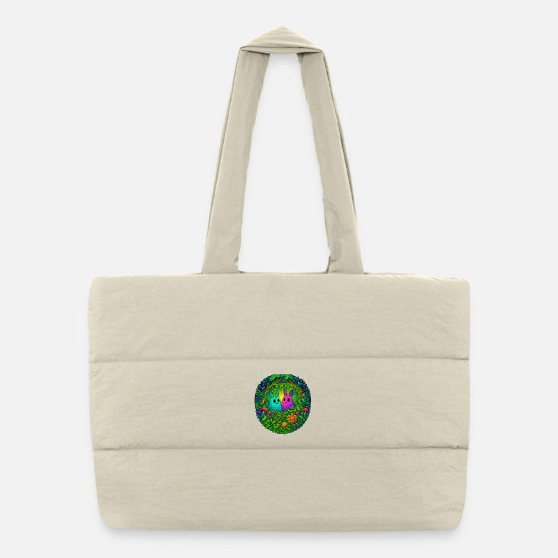 Glowing creatures in the enchanted forest Puffer Shopping Bag