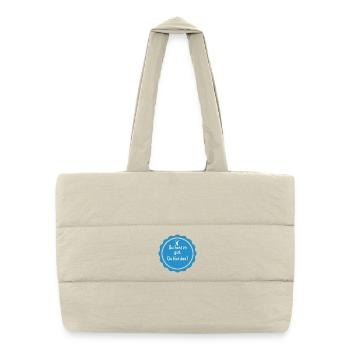 Tu as tout ce qu’il faut, tu es stupide – un dicton sarcastique - Sac shopping matelassé - blanc naturel - Devant