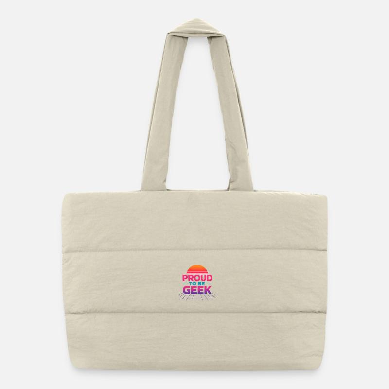 Stolz darauf, Retro Gradient Geek zu sein Puffer-Einkaufstasche