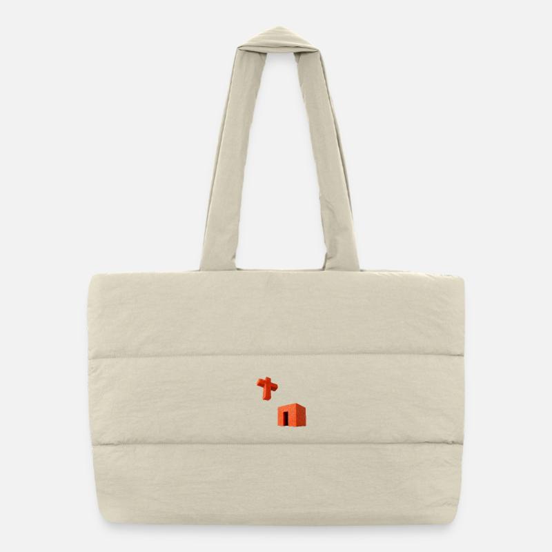 Kruzifix Kaaba Puffer-Einkaufstasche