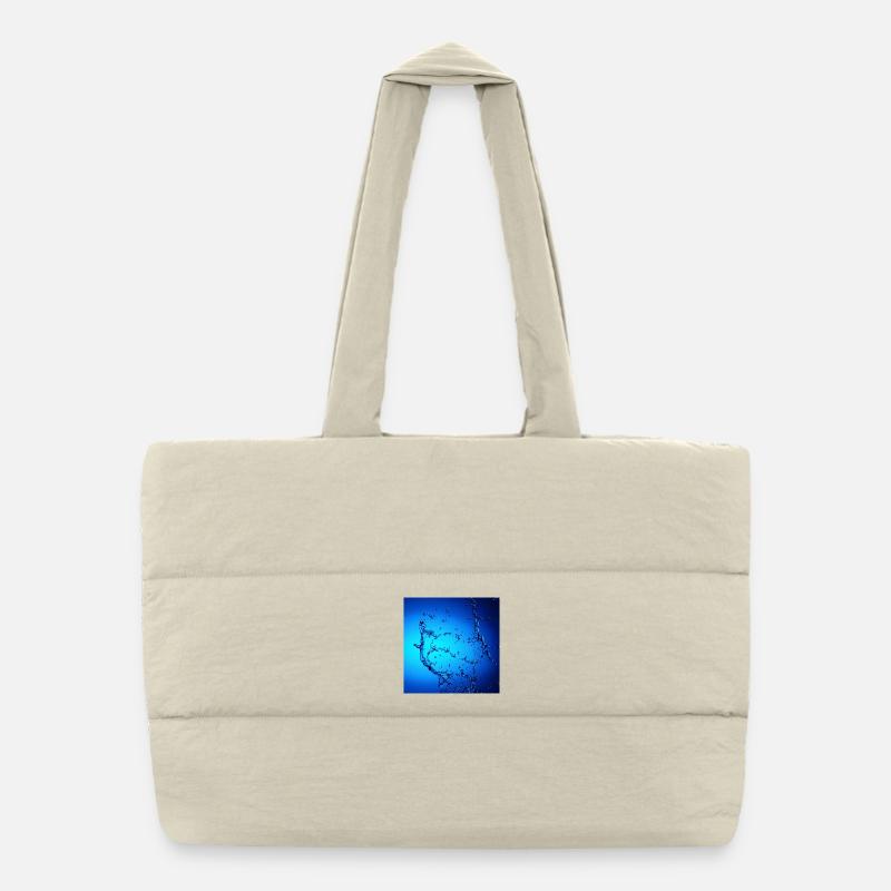 Une touche de bleu rien que pour vous Sac shopping matelassé