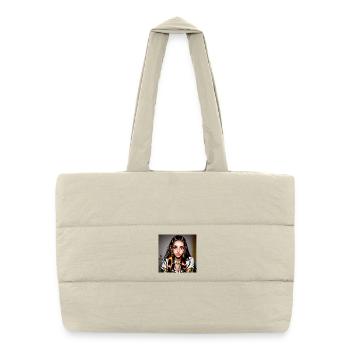 Visage Fantasy Multicolore - Sac shopping matelassé - blanc naturel - Devant