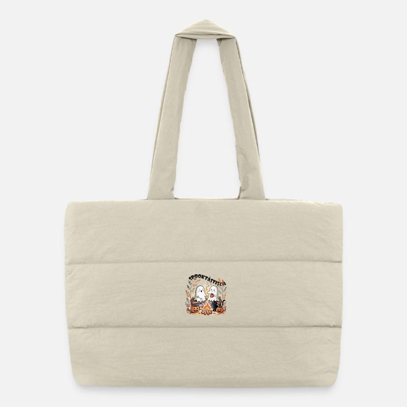 Spooktastic – Doux fantômes au feu de camp Sac shopping matelassé