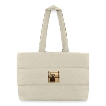 Homebound Hearts at the Terminal - Puffer Shopping Bag - natural - Front