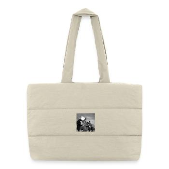 Bande de chevaux - Sac shopping matelassé - blanc naturel - Devant