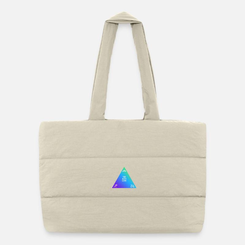 Triathlon Triangle Gradient Logo Puffer Shopping Bag