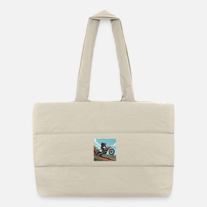 Motocross Adrenaline Trail Puffer Shopping Bag