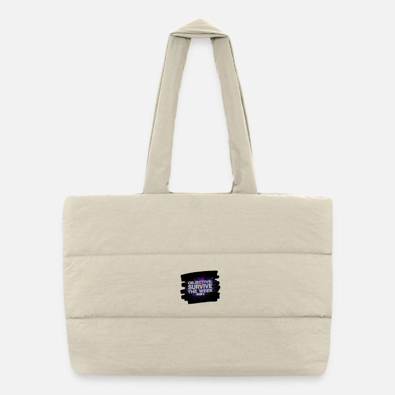 Survive Week objective Puffer Shopping Bag