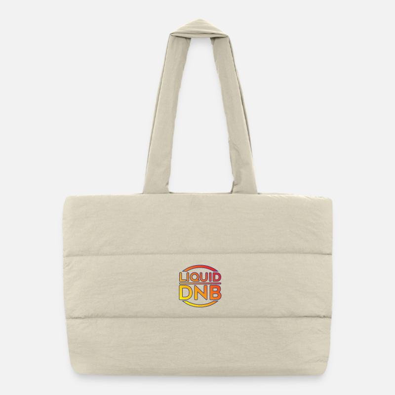 Flüssiges DNB-Neon-Logo Puffer-Einkaufstasche