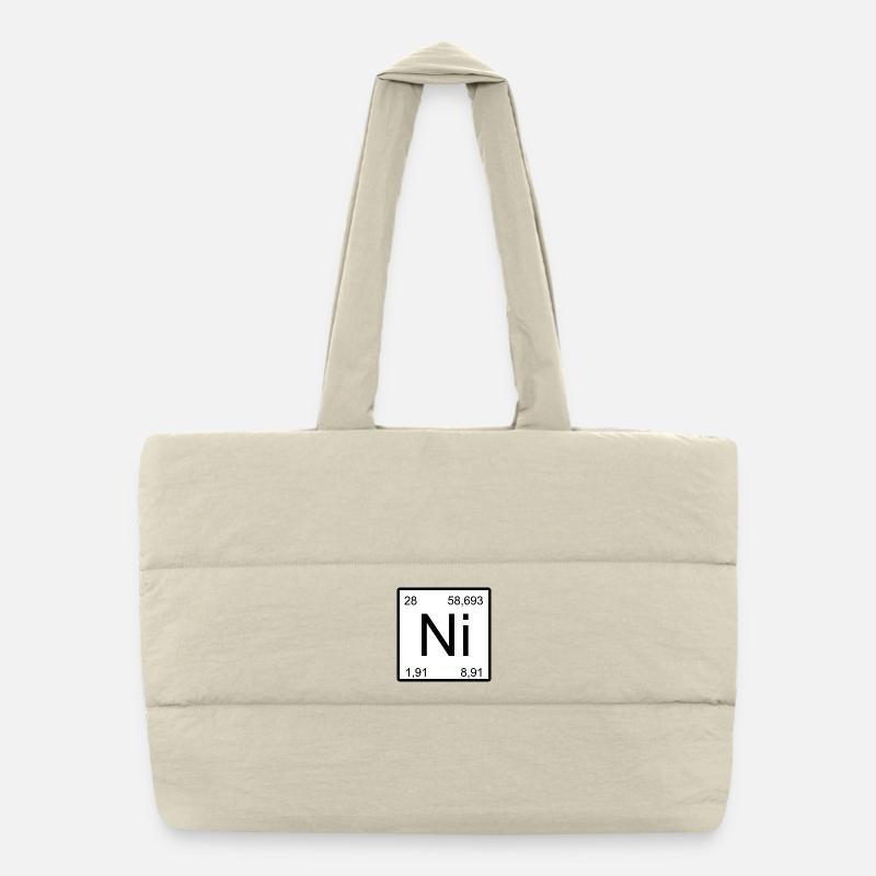 Nickel Symbol Square Puffer Shopping Bag
